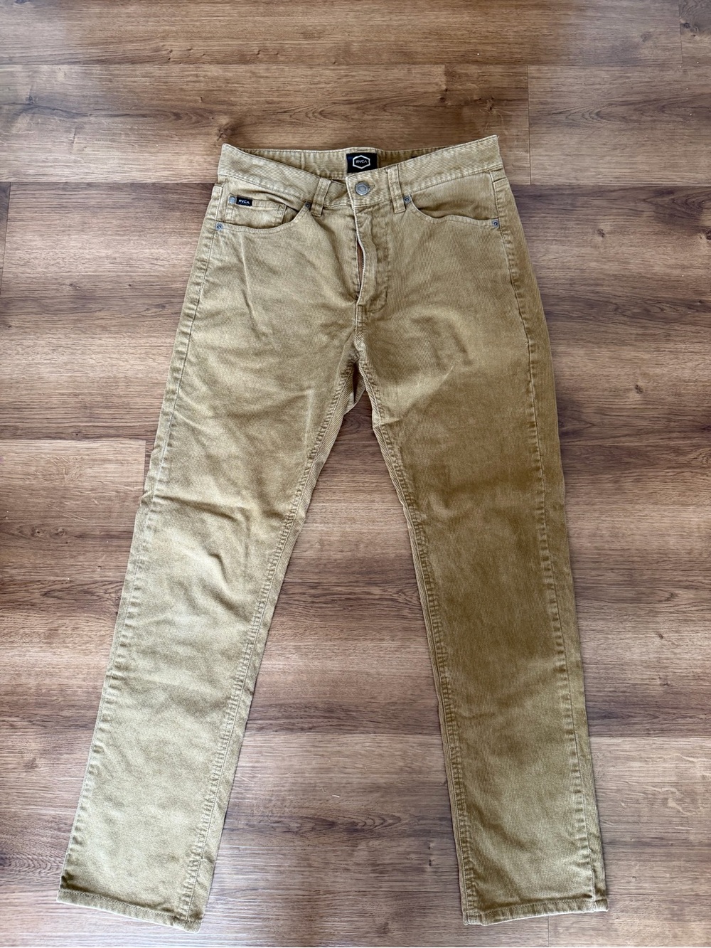 Men's RVCA Dagger Corduroy Pants in Tan